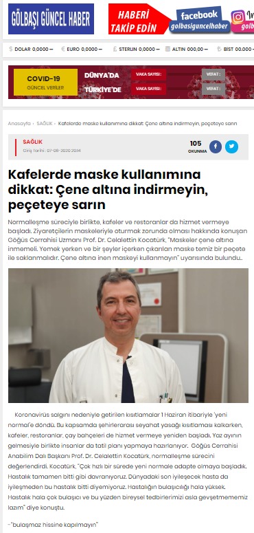 Covid-19 Sürecinde Maske Takmak